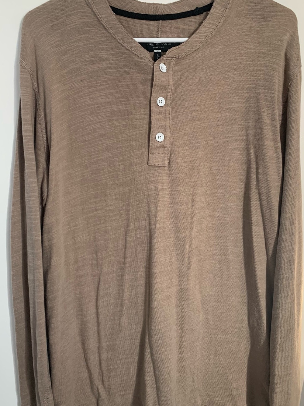 Rag & Bone mens size Large Henley Long sleeve shirt